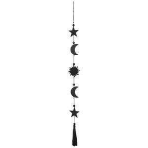 Decorazioni Moon bohémien cestino da parete di lusso fatto a mano macramè e metallo verticale Art decoro per soggiorno decorazioni per la casa - Product Image 6