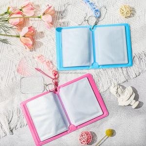 Portafotos de PVC Personalizado, Mini Álbum para Tarjetas Fotográficas, Llavero, Estuche para Tarjetas de Vinilo, Bonito Libro de Almacenamiento de Fotos Instantáneas para Tarjetas de Ídolos - Product Image 5