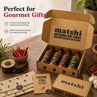 Boîte alimentaire personnalisée en papier kraft, boîte d'expédition ondulée avec impression de logo pour bouteilles de sauce piquante, cadeaux gastronomiques, condiments avec fenêtre