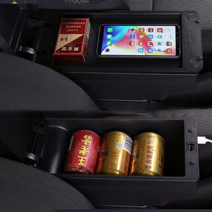 Boîte d'accoudoir de voiture Boîte de rangement double couche Chargement USB Rehausser le contenu du magasin Central Accessoires d'accoudoir <span class=keywords><strong>pour</strong></span> <span class=keywords><strong>Toyota</strong></span> <span class=keywords><strong>Yaris</strong></span> - Product Image 6