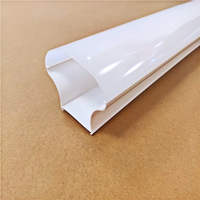 Diffuseur de couverture de lumière en plastique extrudé personnalisé transparent pour lampe d'armoire à LED