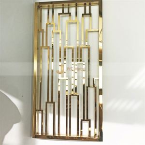 Paravent de séparation de pièce translucide en acier inoxydable, design moderne personnalisé LL87, découpé au laser, avec fonction imperméable et mobile - Product Image 1