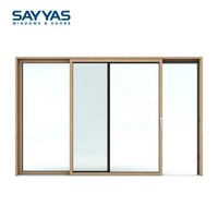 Puerta Abatible Moderna SAYYAS A86slim de Aluminio y Madera con Aislamiento Acústico para Apartamentos y Uso en Exteriores, Garantía de 5 Años
