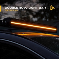 Barra de Luces LED Ámbar de Doble Fila de 42 Pulgadas y 240W, Luces de Techo de Alta Intensidad para Ford F-150, Toyota Tundra, Jeep Wrangler, Bronco Todoterreno
