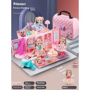 Princesa Castle DIY Toy Playhouse Princess Handbag Set Soft Educational Pretend Baby Doll Juguetes - Product Image 6