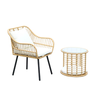 Ensemble de canapés modulaires en rotin durable – Mobilier de salle à manger polyvalent en osier en forme de L pour balcon compact, jardin, villa moderne