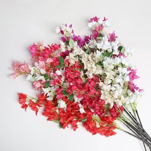 Popolare a buon mercato decorativo in seta artificiale bouganville ramo 128 <span class=keywords><strong>testa</strong></span> bianco rosa rosso 115cm per la casa di nozze Bar negozio di arredamento - Product Image 4