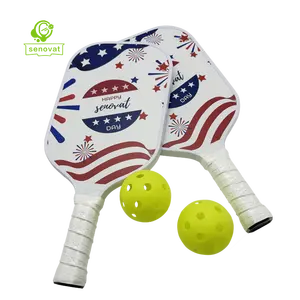 Usapa Chất lượng cao Frosted sợi thủy tinh pickleball Paddle Set Hot Bán PP tổ ong lõi nhà máy giá với 4 quả bóng