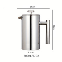 Vente à chaud en acier inoxydable à double paroi de haute qualité Prensa Francesa French Press Coffee Plunger Coffee & Tea Sets