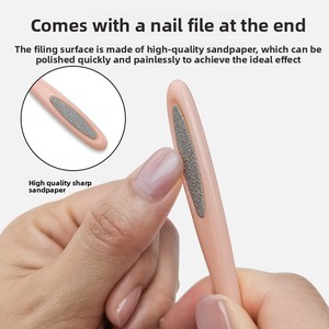 <span class=keywords><strong>Lime</strong></span> à ongles en métal miniature avec poignée rose, logo personnalisé, outil de beauté pour manucure en gros - Product Image 4