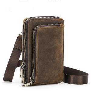 กระเป๋าคาดเอวหนังวัวแท้ AndoBag สำหรับเดินทางกลางแจ้งสำหรับผู้ชาย กระเป๋าสะพายข้างขนาดเล็ก กระเป๋าสะพายไหล่สไตล์วินเทจสำหรับผู้ชาย รุ่น 1432 - Product Image 1