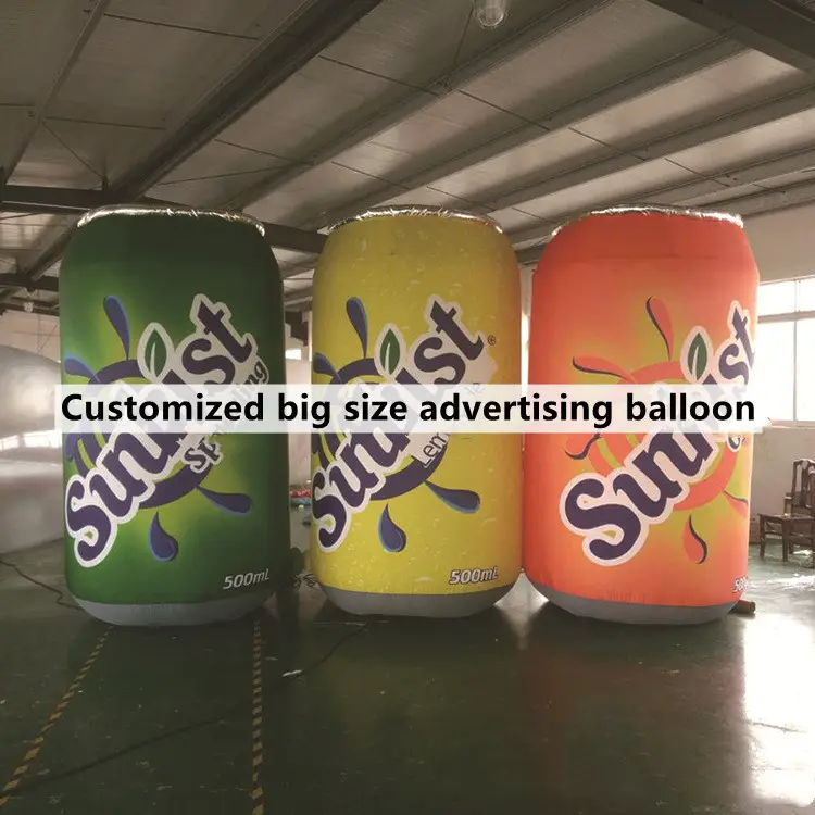 Kunden spezifische aufblasbare Modell dosen, große schwimmende Luftballons aus PVC-Luftschiff, Werbe ballon