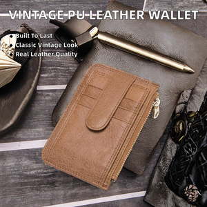 Bolsos de mujer de piel sintética vintage con diseño de letras abiertas, botón y cremallera multifunción, de poliéster resistente, precio mayorista. - Product Image 2