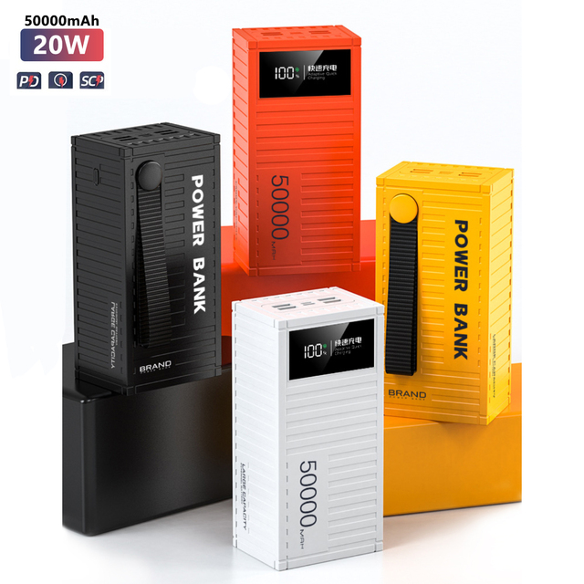 Customized Logo Latest New Products 2025 Container 66W PD20W Super Fast Charging Power Bank 20000mah 30000mah 50000mah