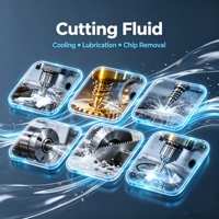 Fluide de travail des métaux à faible mousse, propriétés liquides stables pour la production en centre d'usinage CNC automatique