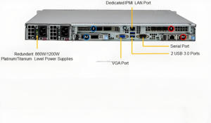 Serveur Cloud 1U en rack Superserver SYS-121C-TN2R avec processeurs Xeon Scalable de 2e génération PCIe 5.02 pour centre de données - Product Image 4