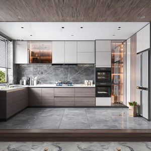 Armadi da cucina eleganti di alta <span class=keywords><strong>qualità</strong></span> Design completo di mobili di ingegneria di grandi dimensioni per una cucina alla moda - Product Image 3