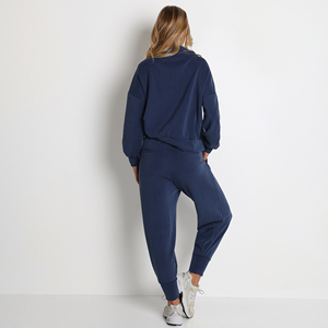 ชุดออกกำลังกายแฟชั่นแบบมีกระเป๋ามีซิปด้านบนยาวครึ่งเดียวของเด็กทารก - Product Image 6