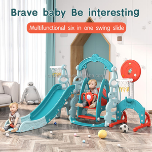 Juego de Tobogán y Columpio de Plástico VSUCH <span class=keywords><strong>para</strong></span> Parque Infantil Interior <span class=keywords><strong>para</strong></span> Parque de Aventuras Jardín Espacio Educativo-Juguetes <span class=keywords><strong>para</strong></span> Niños - Product Image 6