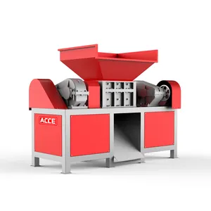 Acce Dubbele As Staal Afval Textiel Draad Auto 'S Band Metalen Shredders Band Shredder Machine