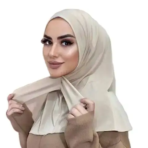 Versand bereit Mode Luxus Custom ized Hijab Innen hut Hals abdeckung Tragen Hijab Mit Knöpfen Bandage Instant Hijabs Lieferant