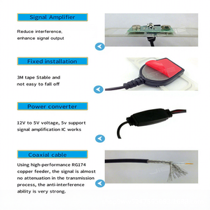 <span class=keywords><strong>Antenne</strong></span> de voiture numérique DVB-T/ISDB-T 2-en-1 avec amplificateur et support en verre, radio FM/AM, Chine - Product Image 4