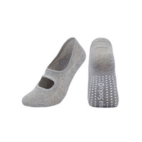 Chaussettes antidérapantes pour femmes, été, yoga, fitness, danse, en polyester/poly-coton, tricotées à aiguille simple