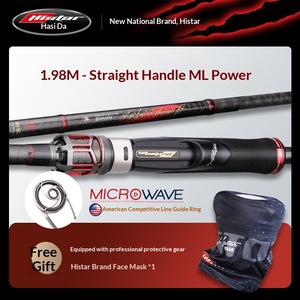 Caña de Pescar HISTAR Assassin Competition Black Pit, Recta/de Lanzamiento, de Fibra de Carbono Ultraligera, para Pesca en Agua Salada, para Pescar Lubina, Compuesta - Product Image 5