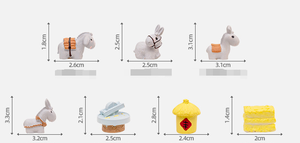 2024 nouveaux modèles résine <span class=keywords><strong>jardin</strong></span> personnalisé réaliste tirer <span class=keywords><strong>moulin</strong></span> âne figurine jouet ferme animal miniature bricolage paysage décoration - Product Image 3