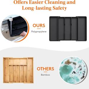 Caja de Almacenamiento con Doble Cajón Extraíble para Cocina, Organizador de Cubiertos Multicapa, Caja de Almacenamiento para Herramientas de Gabinete - Product Image 3