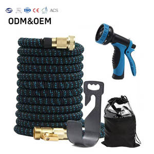 Manguera de Jardín Expandible de Alta Calidad, Flexible, de Alta Presión, con Conector de Latón TPE, Montable en Pared, Anticorrosiva, Material Suave - Product Image 1