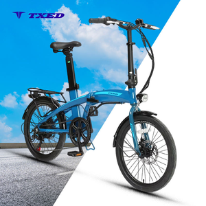 Vélo électrique pliable portable TXED à prix de gros, 36V 250W, batterie au lithium 7.8Ah, cadre en alliage, freins à disque, pour trajets urbains - Product Image 1