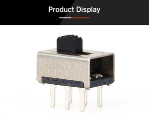 SS-23E26 1.5A 250 Volts mini đen trượt Dimmer chuyển đổi với 6 pins 250 Volts 6 pinos Mini Preto seletor Dimmer chuyển đổi - Product Image 2