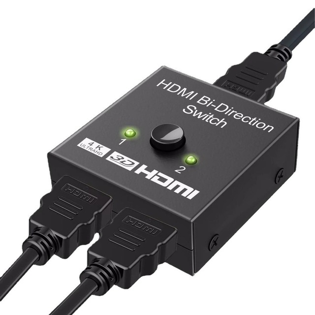 l 1x2/2x1 for HDMI Switch for HDTV for AB Switcher & Splitter 2 Port UHD 4K 1080P 3D HDR HDCP Support for HDMI for HD TV