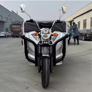 Zware 1,8m 60V 1200W witte open elektrische driewieler met verhoogde stalen laadbak, 400kg+ laadvermogen, 90km+ bereik voor de landbouw - Product Image 3