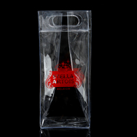 Sac à main transparent en PVC pour le vin rouge, imperméable, sac cadeau pour le shopping, sac de rangement pour le thé au lait et les boissons