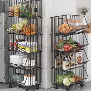 Carrello da <span class=keywords><strong>Cucina</strong></span> <span class=keywords><strong>Mobile</strong></span> MSH, Scaffale Porta Verdure per <span class=keywords><strong>Dispensa</strong></span> - Product Image 5