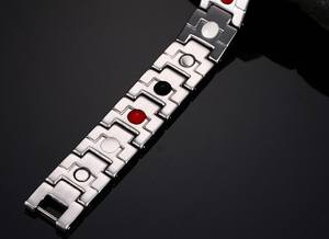 Unisex Paslanmaz Çelik Kuantum Skaler Enerji Bilekliği Negatif İyon EMF Koruması Kan Basıncı Dolaşımı Mıknatıs Terapisi - Product Image 2