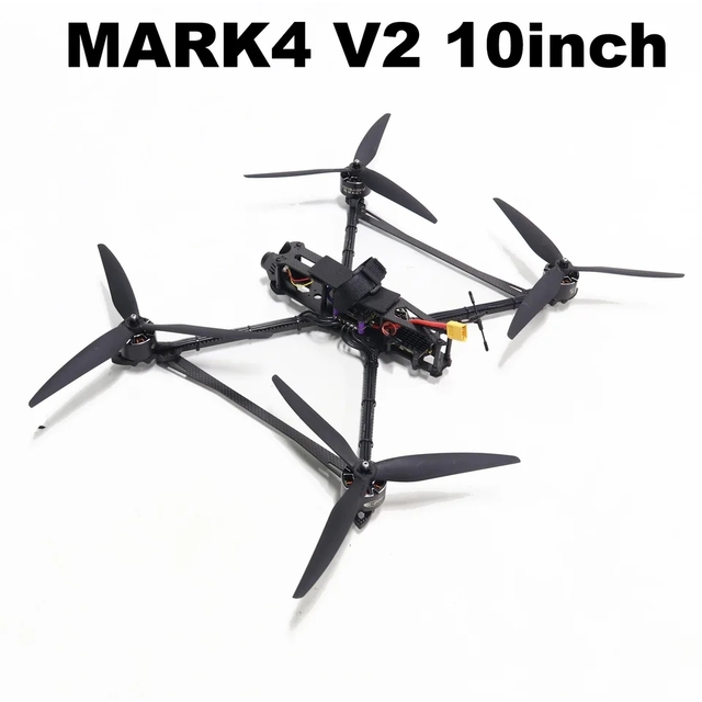 MARK4 V2 10inch F4V3S/F4V3S PLUS Flight Controller 45/60A 4IN1 ESC Rack Drone FPV Carbon Fiber PV Racing Drone Quadcopter