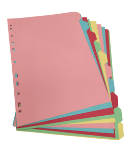 Atacado A4 Tamanho <span class=keywords><strong>Ring</strong></span> Binder Divisores Cor Papel Arquivo Notebook Planner Categoria Cartões de Indexação Folha Solta Índice A4 Tab Arquivamento