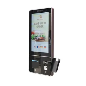 Factory Price Automatic Barcode Scanner Payment Kiosk Self - Help Cash Payment 21.5 24 Inch Kiosk Accept Custom Check In System