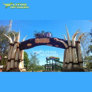 Parque temático para interiores y exteriores, <span class=keywords><strong>entrada</strong></span> de dinosaurios para puerta de exposición - Product Image 2