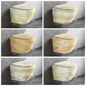 Inodoro de porcelana sin borde para colgar en la pared, de fabricante, para baño - Product Image 6