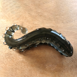 Gode en verre noir en forme d'hippocampe Yoni baguette de plaisir Stimulation du point G du vagin gode en verre cristal pour les femmes pénis en verre noir - Product Image 2