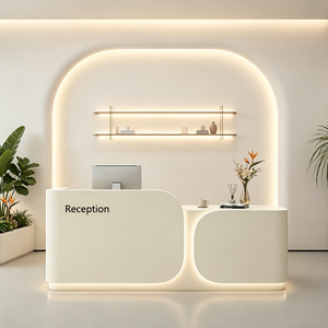 Bancone Reception dal <span class=keywords><strong>Design</strong></span> Moderno Minimalista di Lusso per Negozi di Abbigliamento, Saloni di Bellezza e Aziende - Set Completo Personalizzabile - Product Image 1