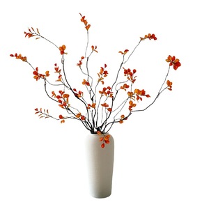 Muyu Chronicles Branches artificielles en feuilles d'érable, fleurs en soie rouge-orange, décoration de Thanksgiving, ornement de salon, branche unique - Product Image 5