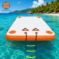Plateforme flottante gonflable durable et antidérapante pour bateaux, yachts et jeux aquatiques