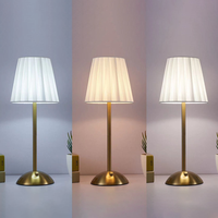 Lampe de bureau LED rechargeable moderne, cordon en tissu, sans fil, batterie, température de couleur réglable, intensité variable, lumière décorative pour table à manger