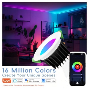 Tuya thông minh <span class=keywords><strong>Downlight</strong></span> RGB CCT Wifi Bluetooth chất lượng bảo hành 12 Wát phẳng nội bộ bên ngoài trình điều khiển CE SAA IC thay đổi độ sáng <span class=keywords><strong>Led</strong></span> <span class=keywords><strong>Downlight</strong></span> - Product Image 6
