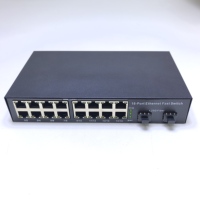 16 18 Port Gigabit 10/100/1000 RJ45 12v 2 1000M SFP Kapasitas Switching Desktop Switch Ethernet Jaringan Fiber Tidak Terkelola